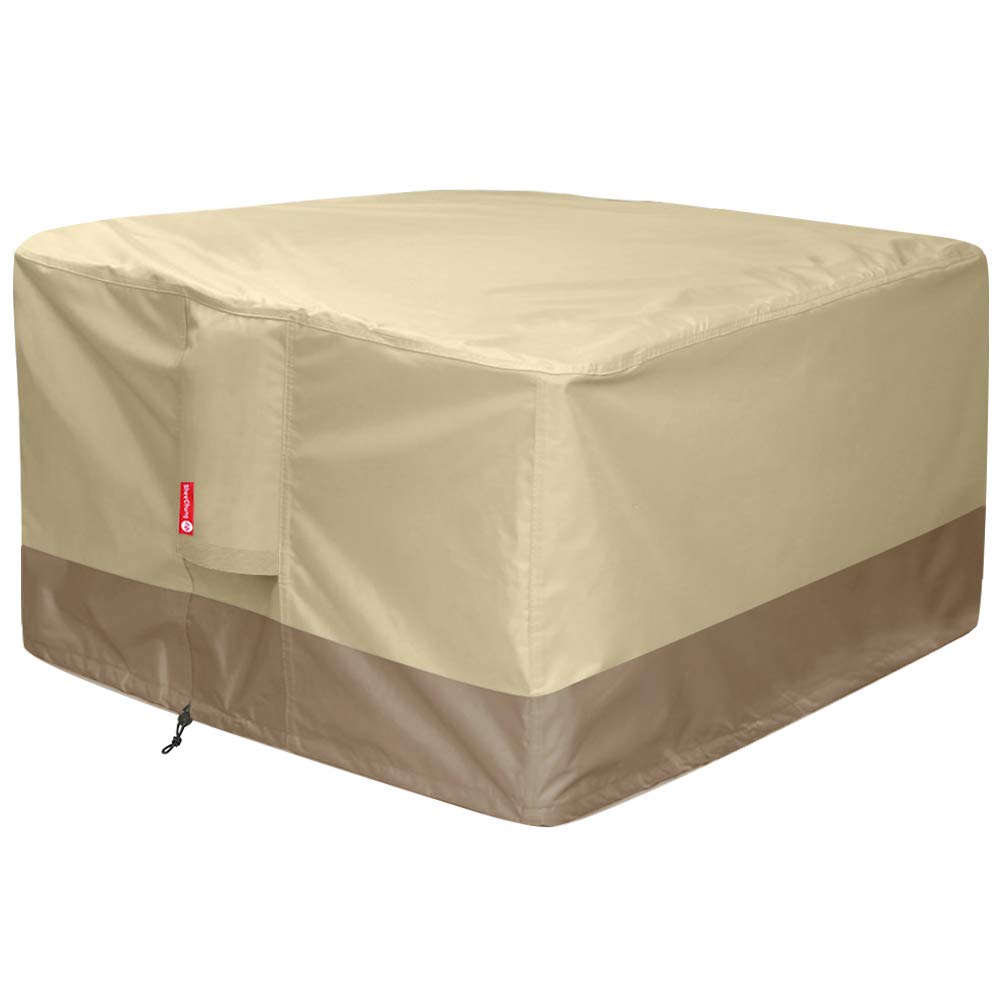 SheeChung Gas Fire Pit Cover beige front view