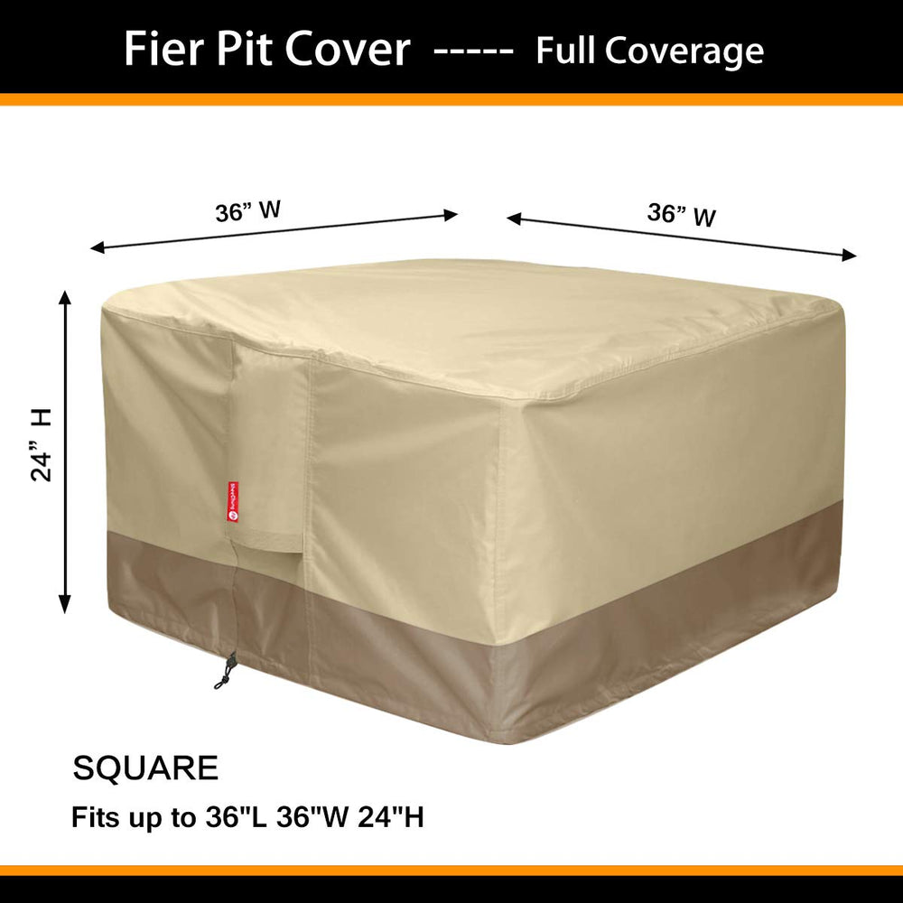 SheeChung Gas Fire Pit Cover with adjustable draw-strings