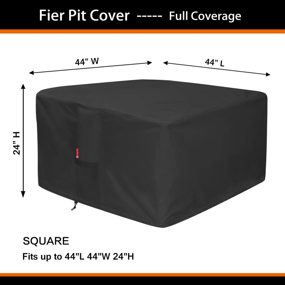 SheeChung waterproof fire pit cover side view