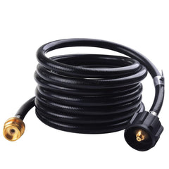 SHINESTAR 12ft propane hose front view with brass fittings