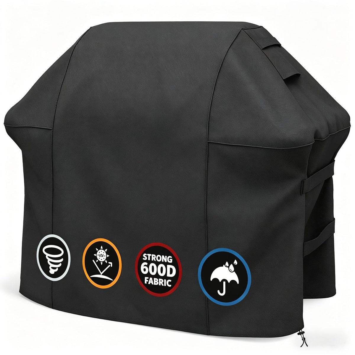 SHINESTAR 48inch Grill Cover front view in black