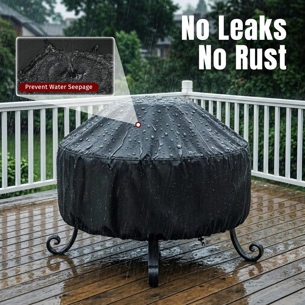 SHINESTAR Fire Pit Cover Round 36 In outdoor use scenario
