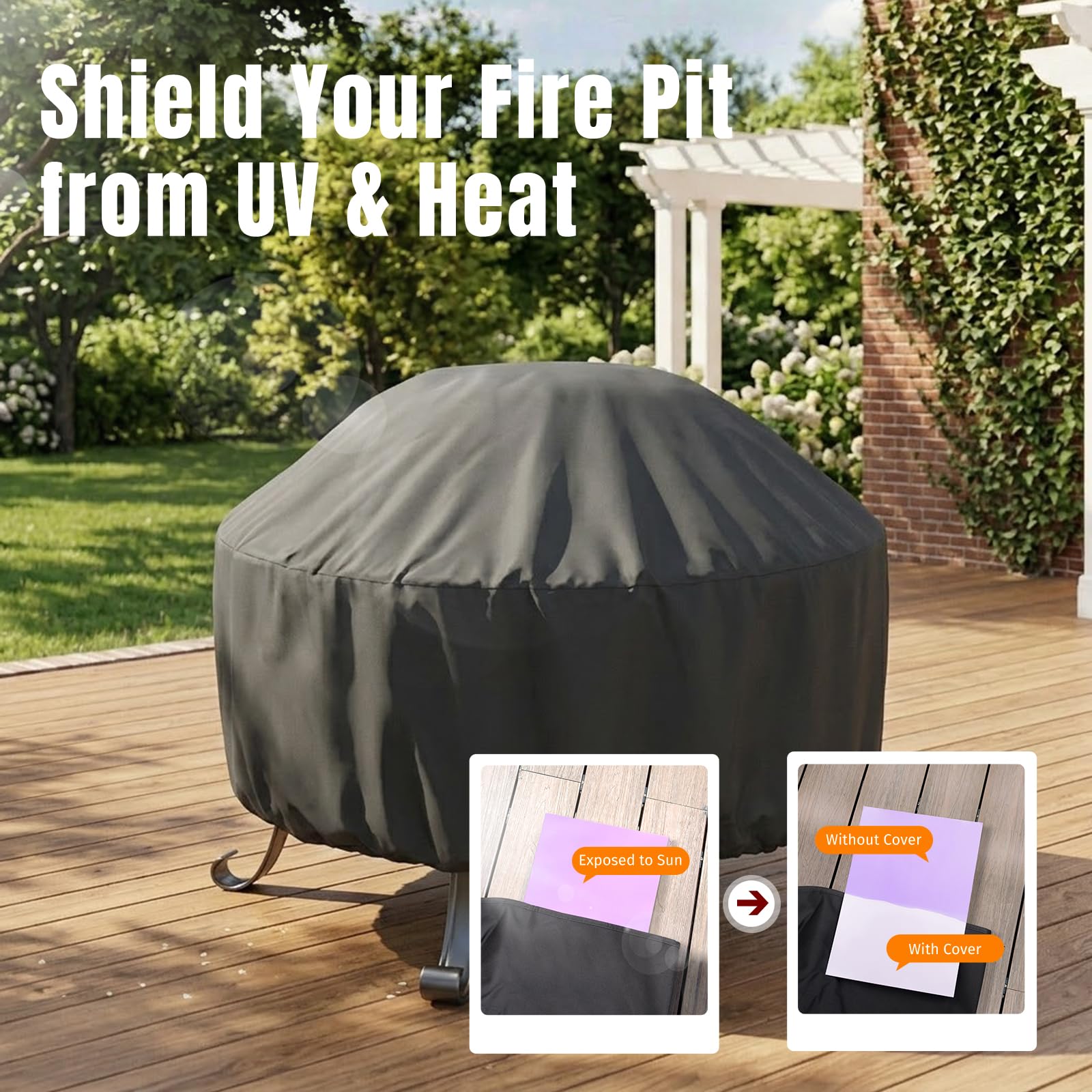 SHINESTAR Fire Pit Cover Round 36 In package dimensions