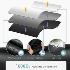 SHINESTAR Fire Pit Cover with rust-proof vents