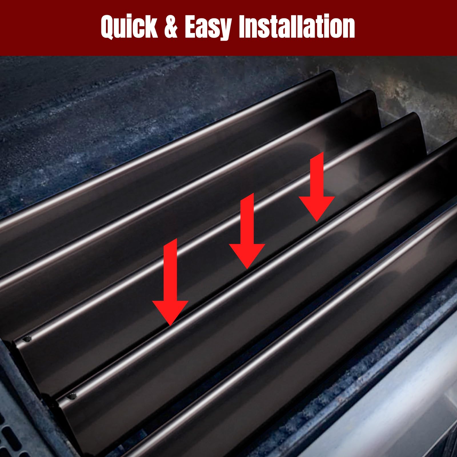 SHINESTAR Flavorizer Bars in outdoor grilling setup