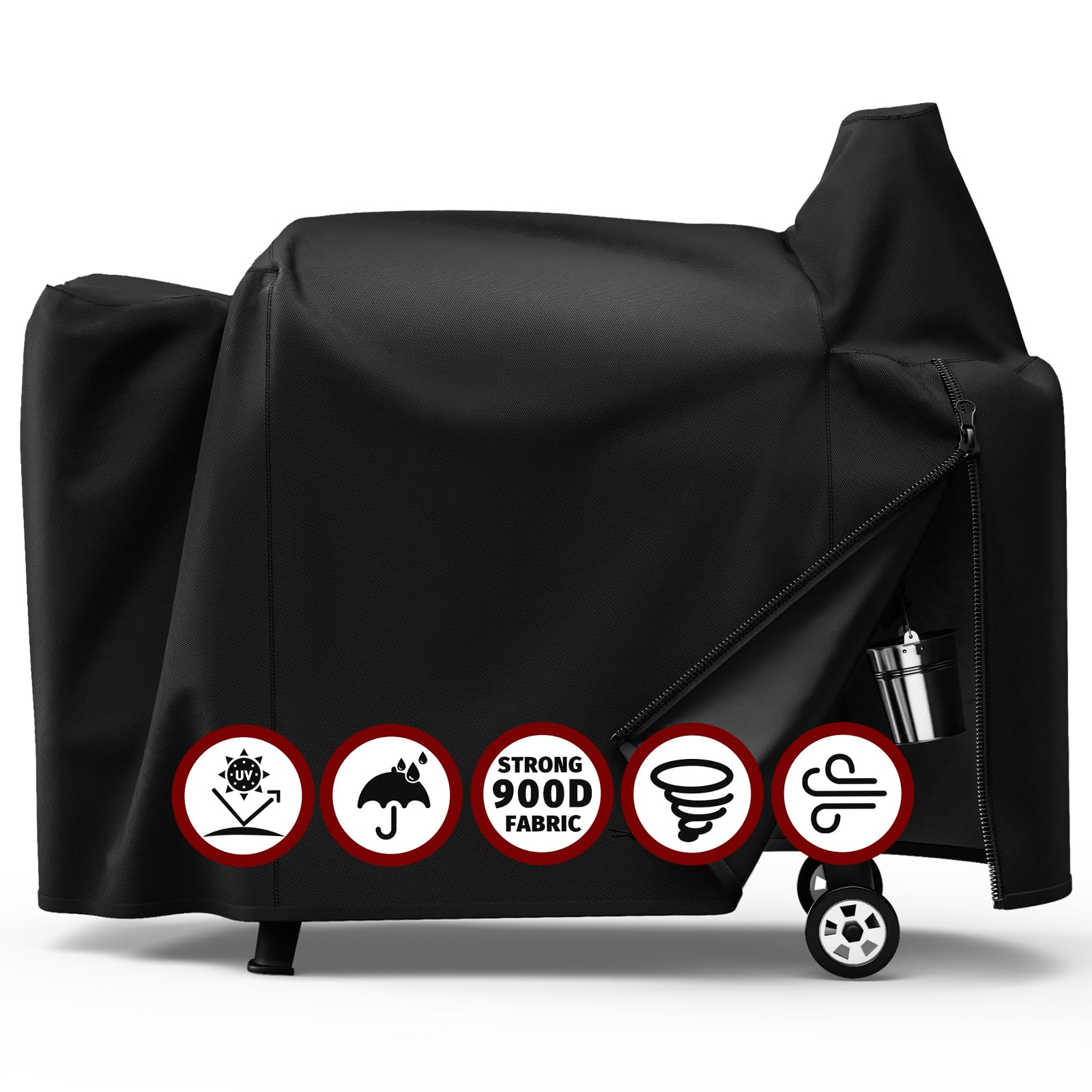 SHINESTAR Grill Cover for Pit Boss 820/850, heavy-duty black fabric