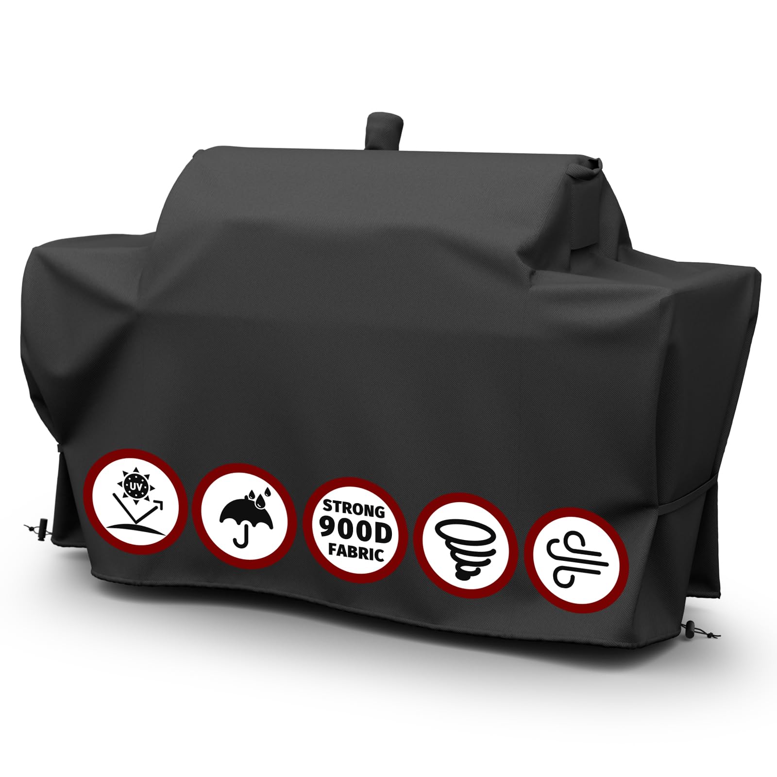 SHINESTAR Grill Cover front view for Oklahoma Joe Longhorn Combo Smoker
