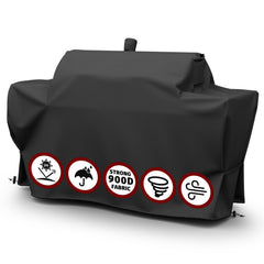 SHINESTAR Grill Cover front view for Oklahoma Joe Longhorn Combo Smoker