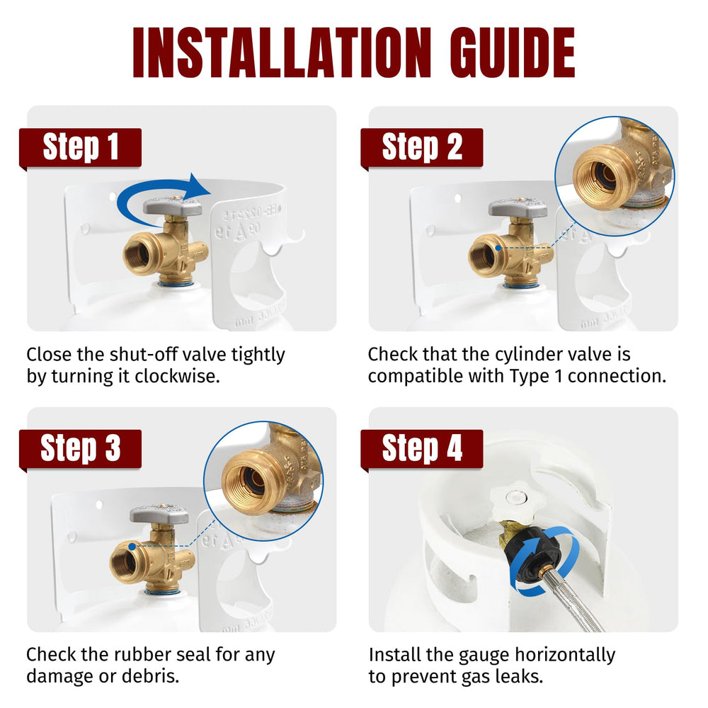 SHINESTAR propane adapter with easy-to-grip hand wheel