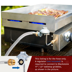 SHINESTAR propane hose adapter installed on a grill