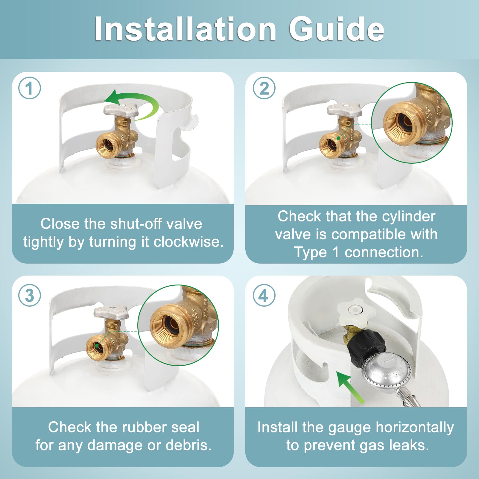 SHINESTAR propane regulator side view showcasing its durable construction