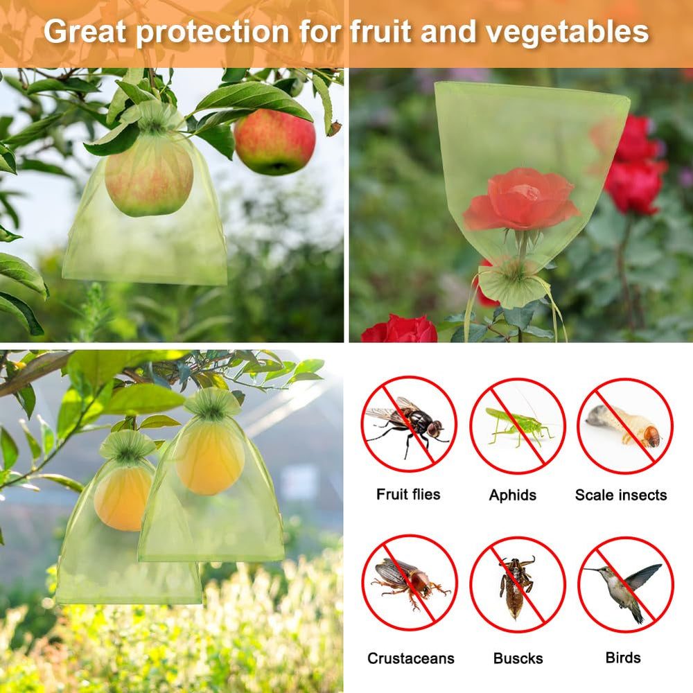 Shintop fruit protection bags showing breathable organza material
