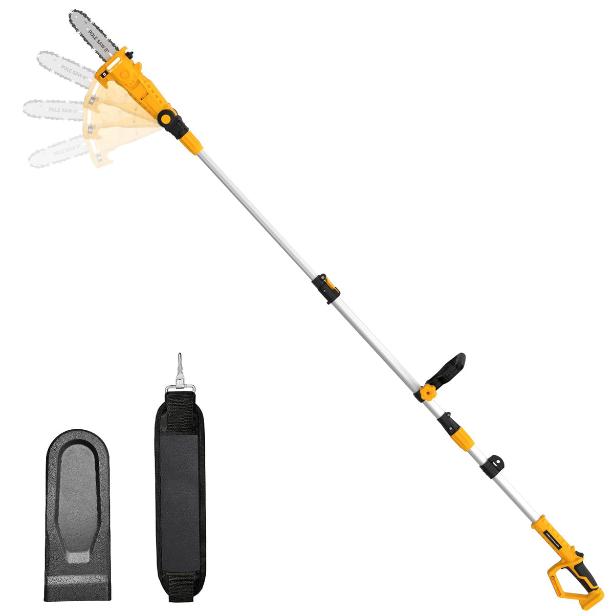 shoho Cordless Pole Saw front view with 8-inch blade