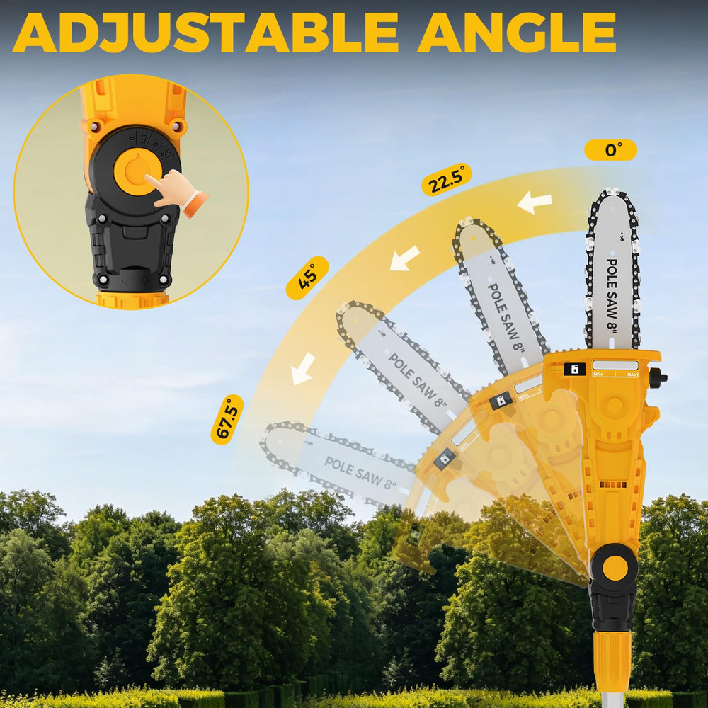 shoho Cordless Pole Saw telescoping pole extended
