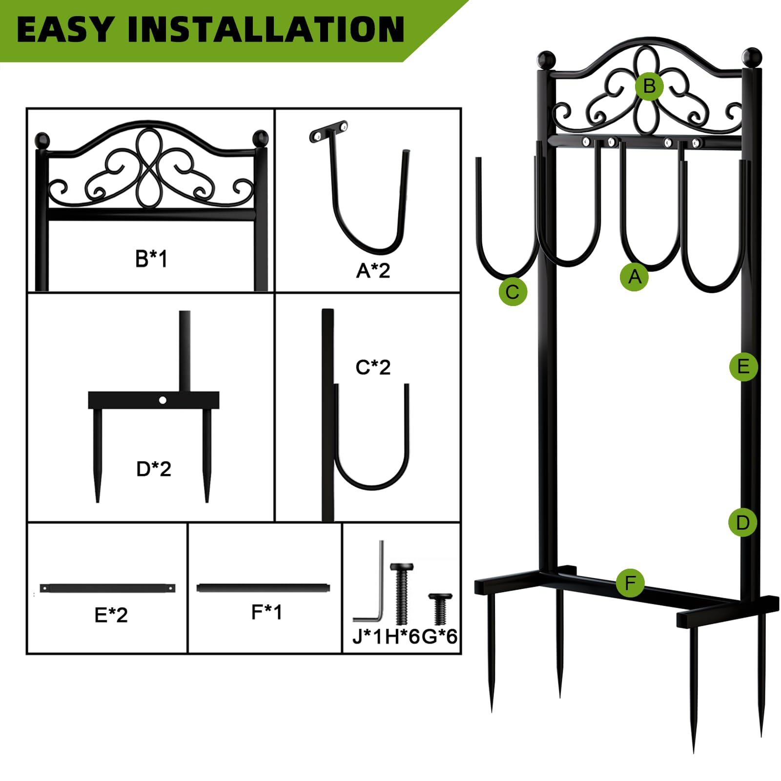 Shomextol Garden Hose Holder with 100 feet of hose coiled on it