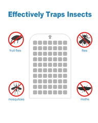 Shootingstar Flying Insect Trap Refill in use inside a trap