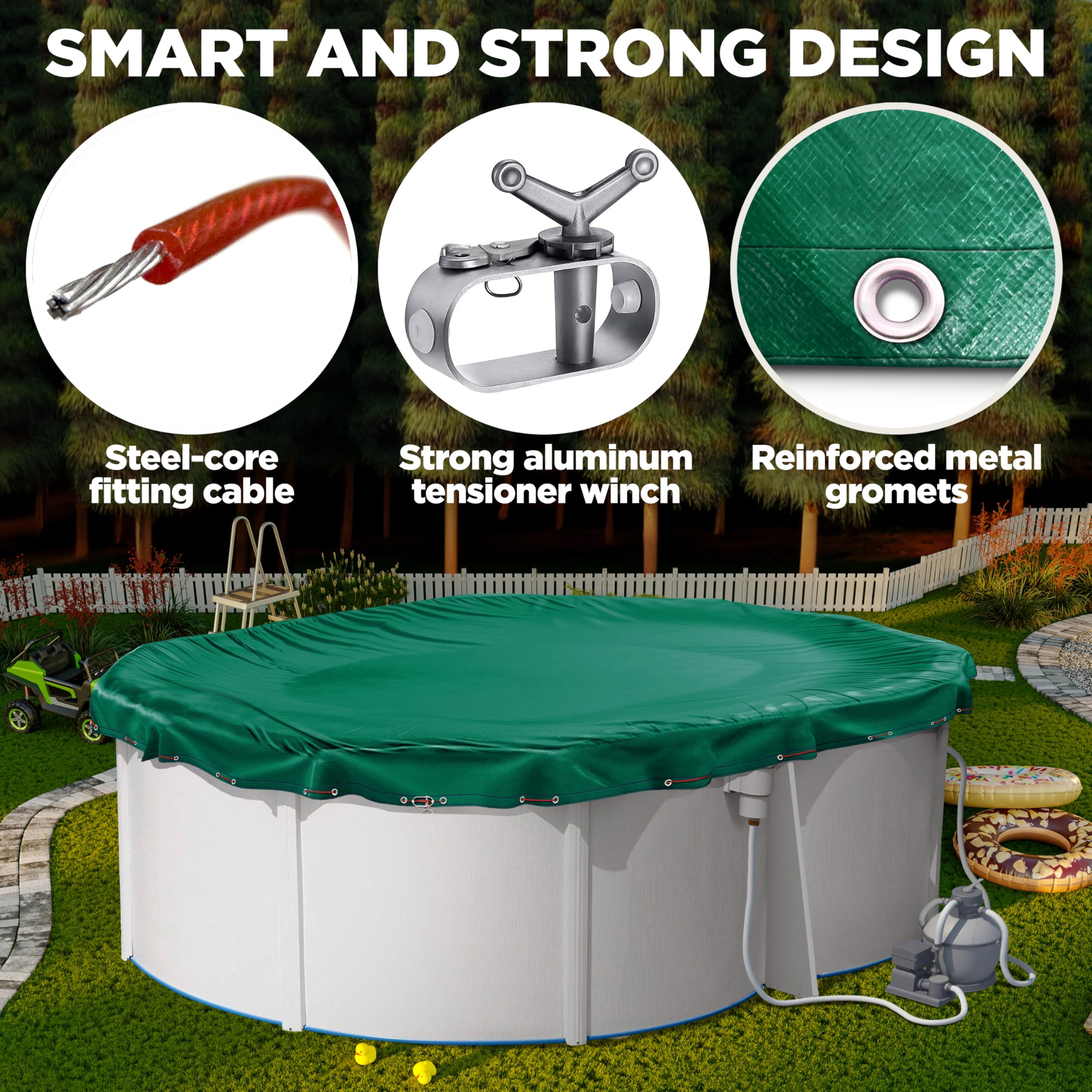 Shop Square 12x20 ft oval winter pool cover packaging