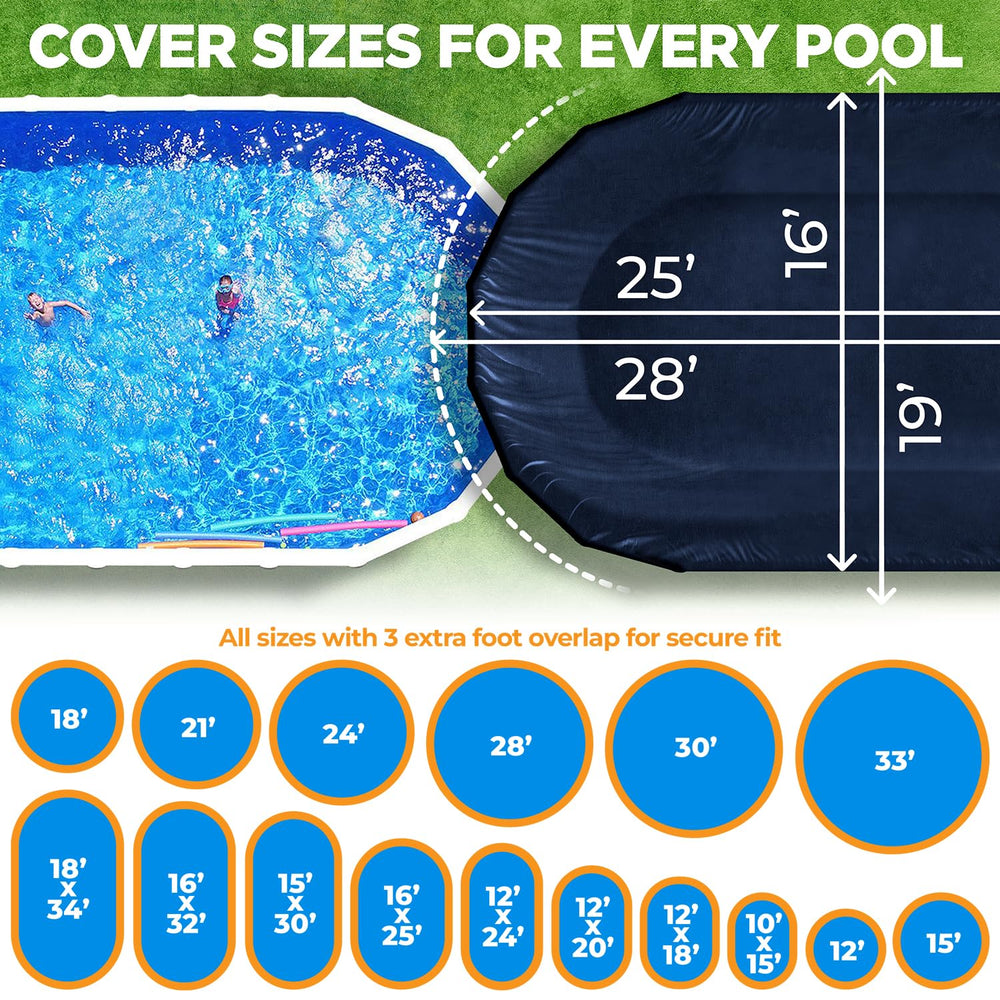 Shop Square 16x25 ft pool cover in packaging