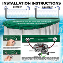 Shop Square winter pool cover set up on an above ground pool