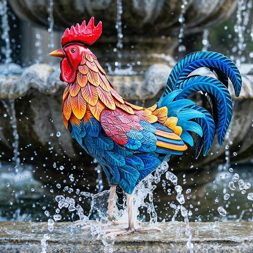 Shorayn Metal Rooster Statue package dimensions
