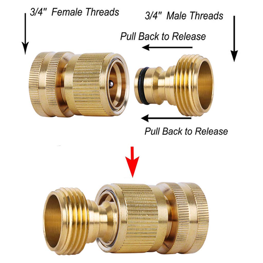 SHOWNEW brass connectors showing leak-proof design
