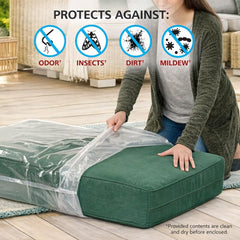 Shrink-Pak cushion storage bags stacked together