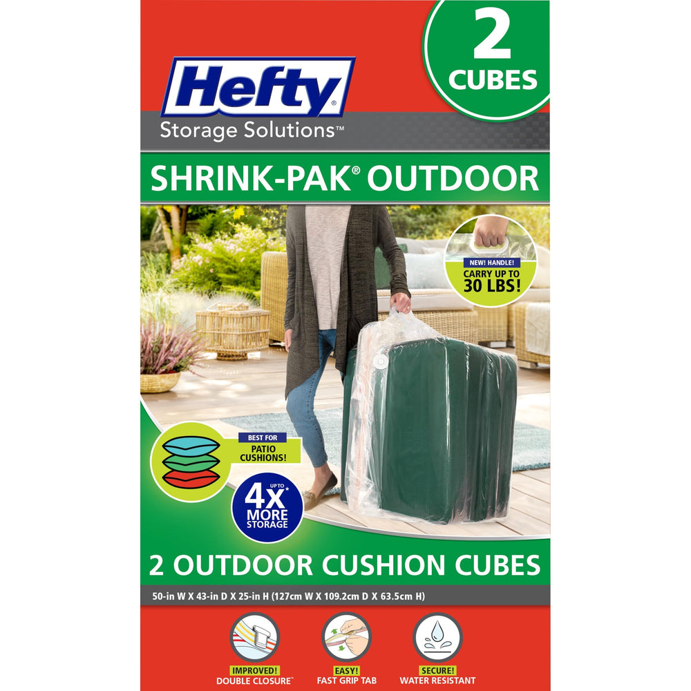 Shrink-Pak Outdoor Cushion Storage Cube 2-Pack green front view