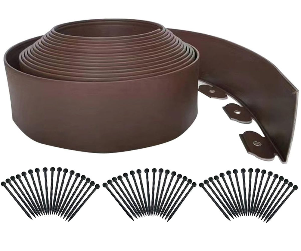 shsyue Landscape Edging Kit 33ft brown flexible border