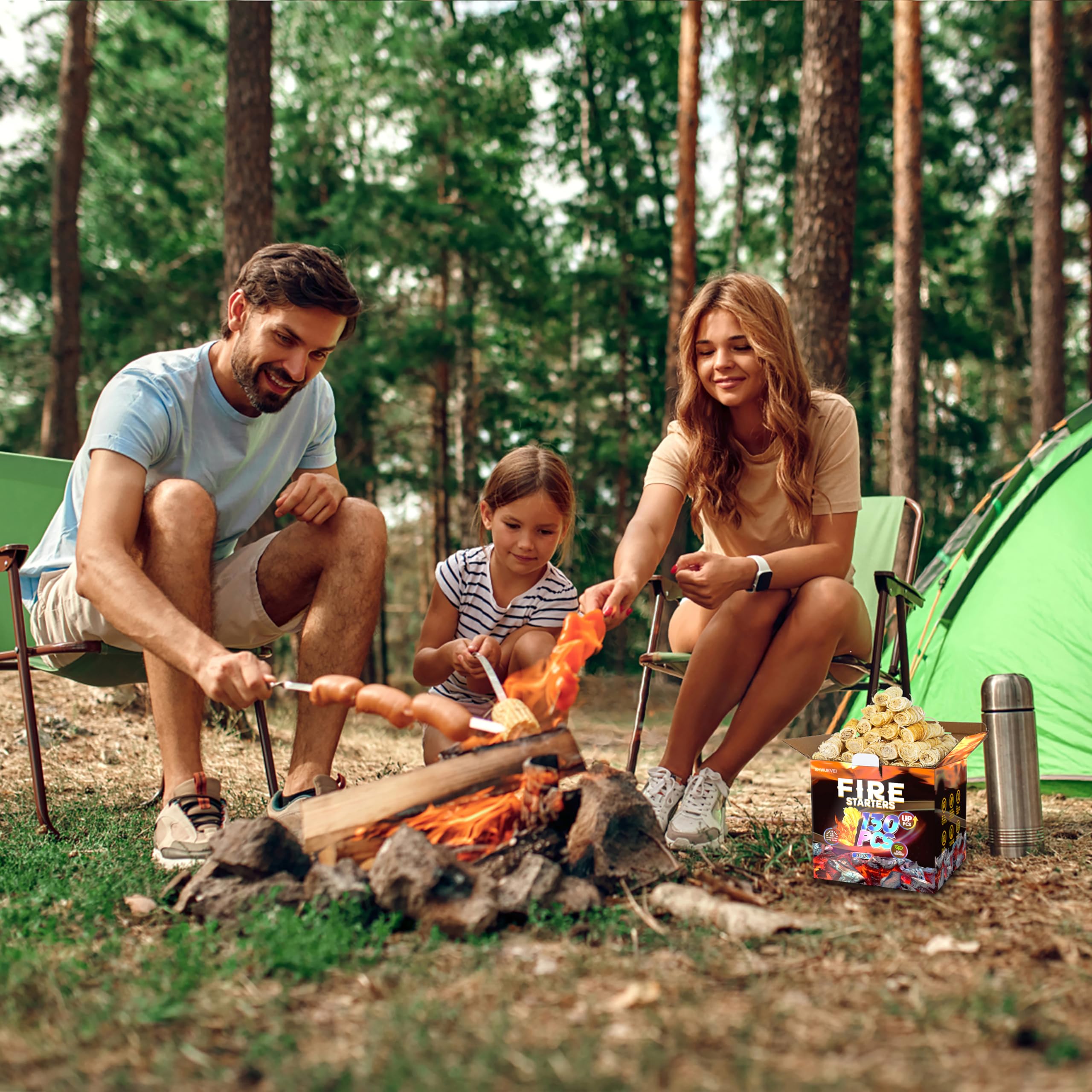 Shwuevei Fire Starter cubes displayed outdoors