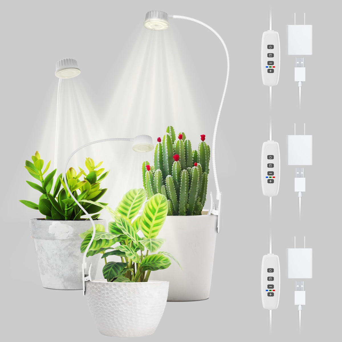 Shyineyou Small Grow Light clip-on design with flexible gooseneck