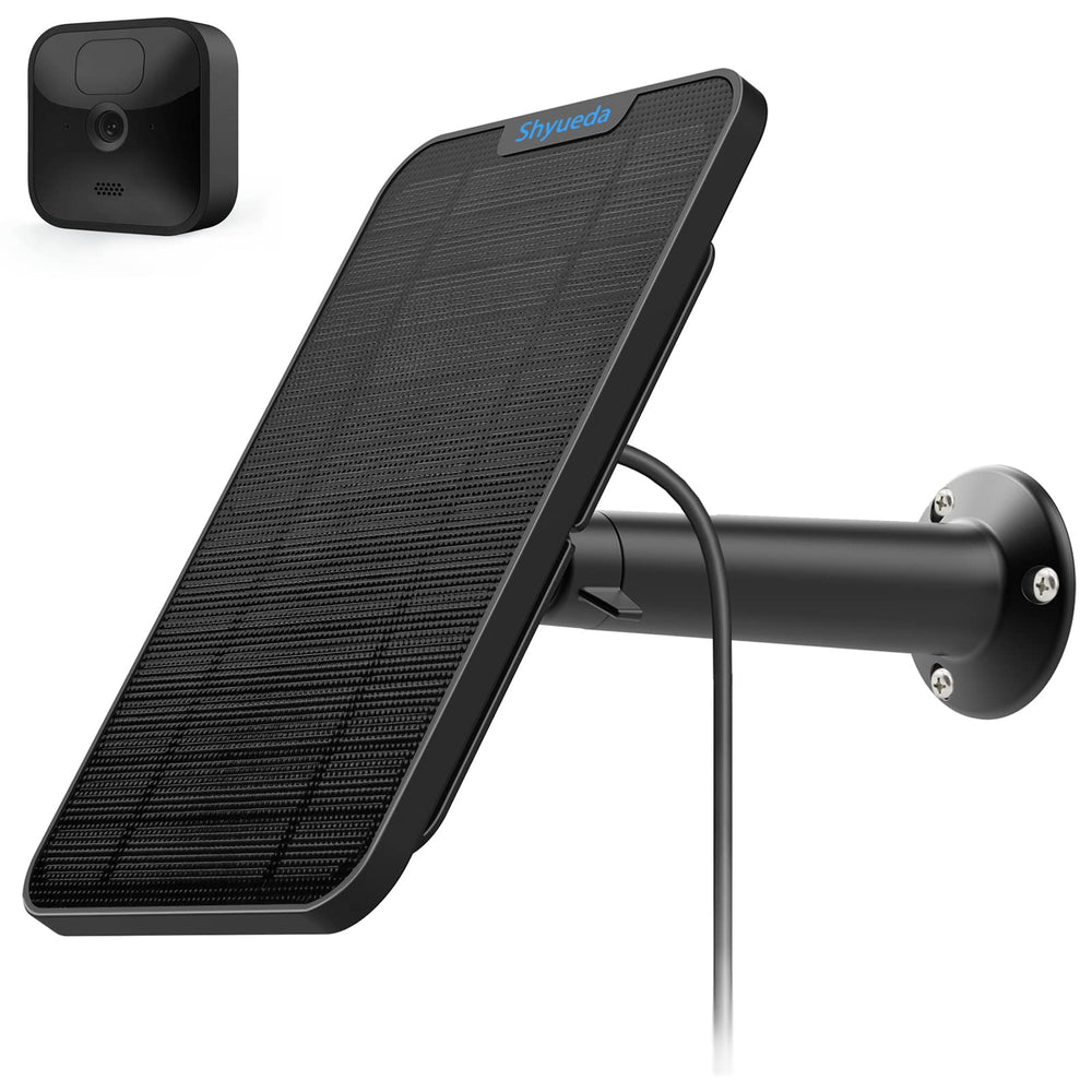 Shyueda 4W solar panel front view with 13ft cable