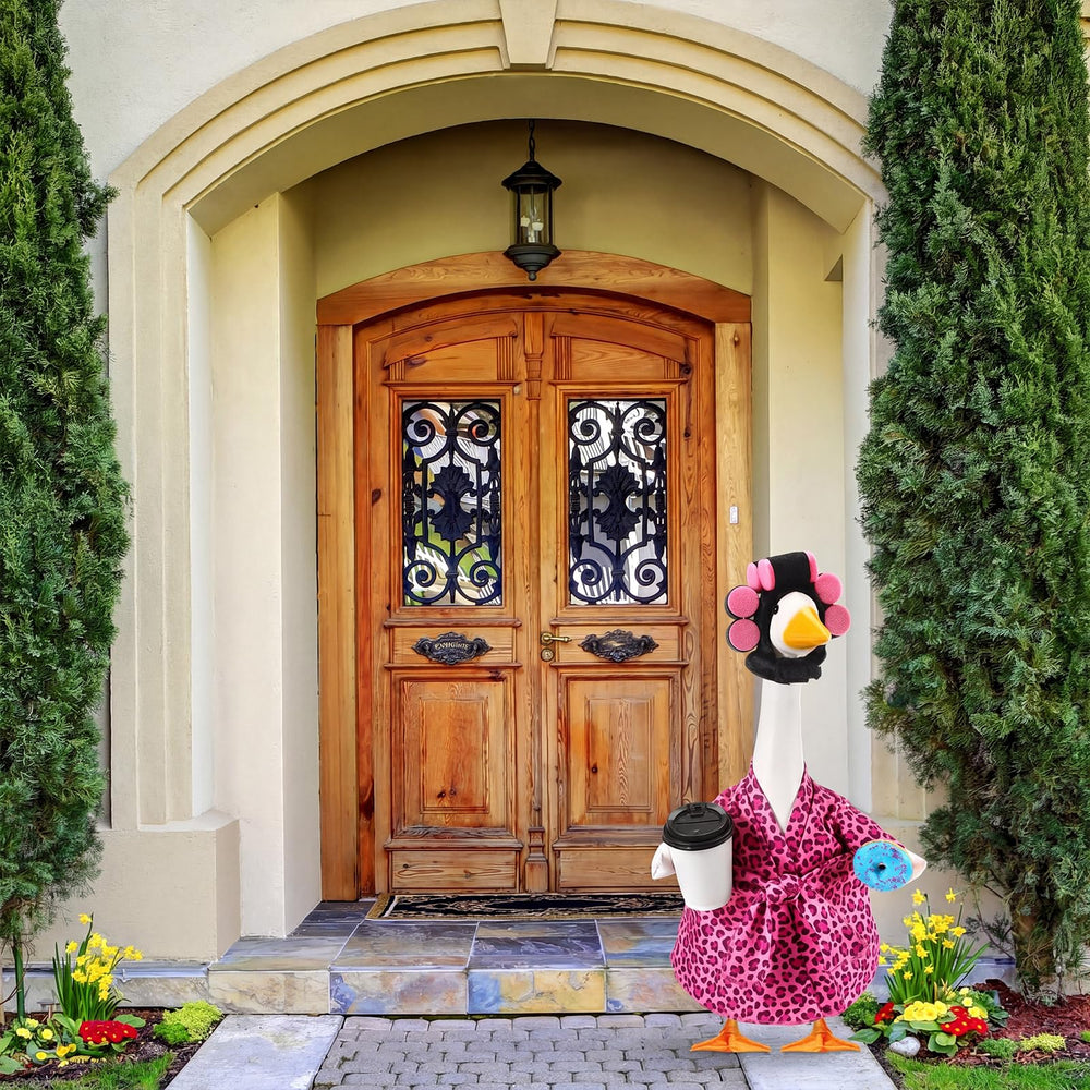 Shyyween 23 Inch Goose Outfit displayed in garden setting