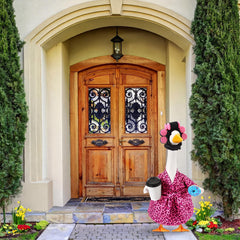 Shyyween 23 Inch Goose Outfit displayed in garden setting