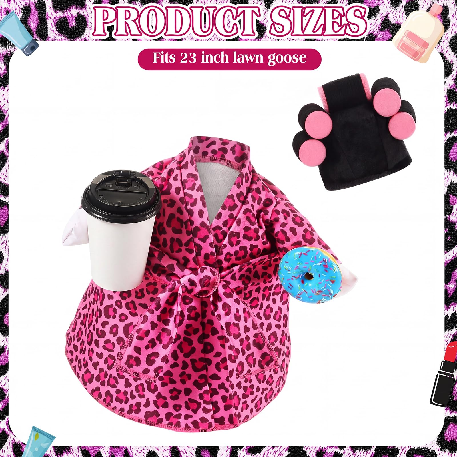 Shyyween Porch Goose Outfit featuring curlers and coffee cup