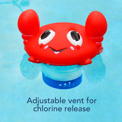 Side view of 440 Crab Chlorine Floater showing adjustable vents