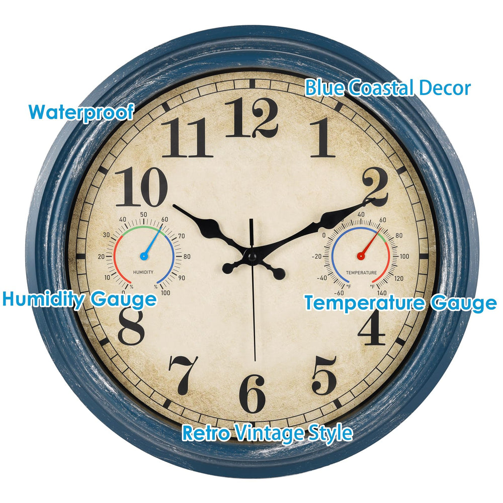 Side view of Alarllok waterproof outdoor clock with sealed glass dial