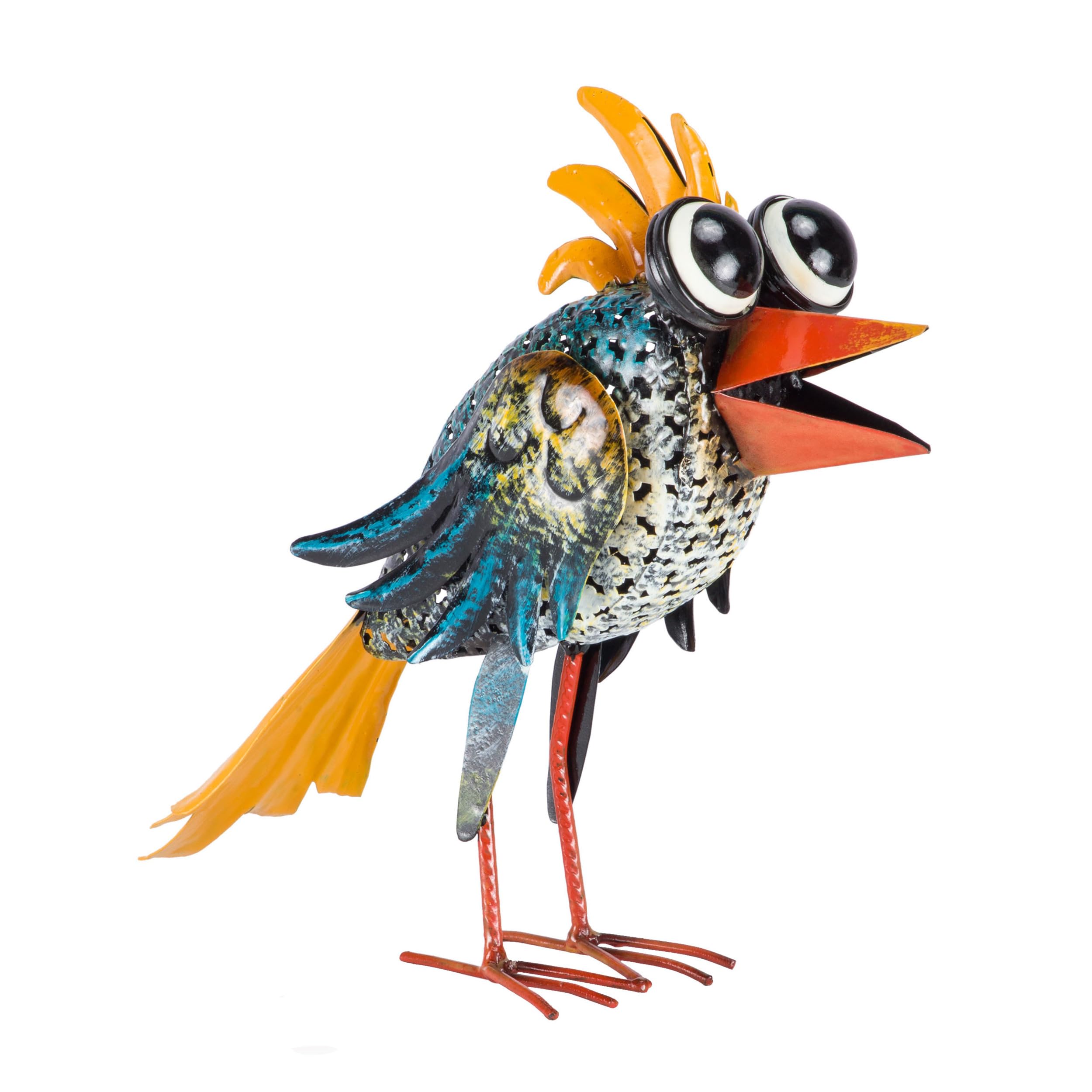Side view of Alpine Corporation 11 inch tall bird statue