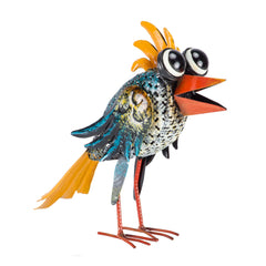 Side view of Alpine Corporation 11 inch tall bird statue