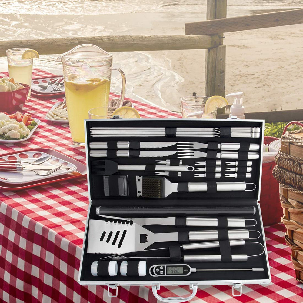 Side view of aluminum case for ROMANTICIST BBQ Accessories
