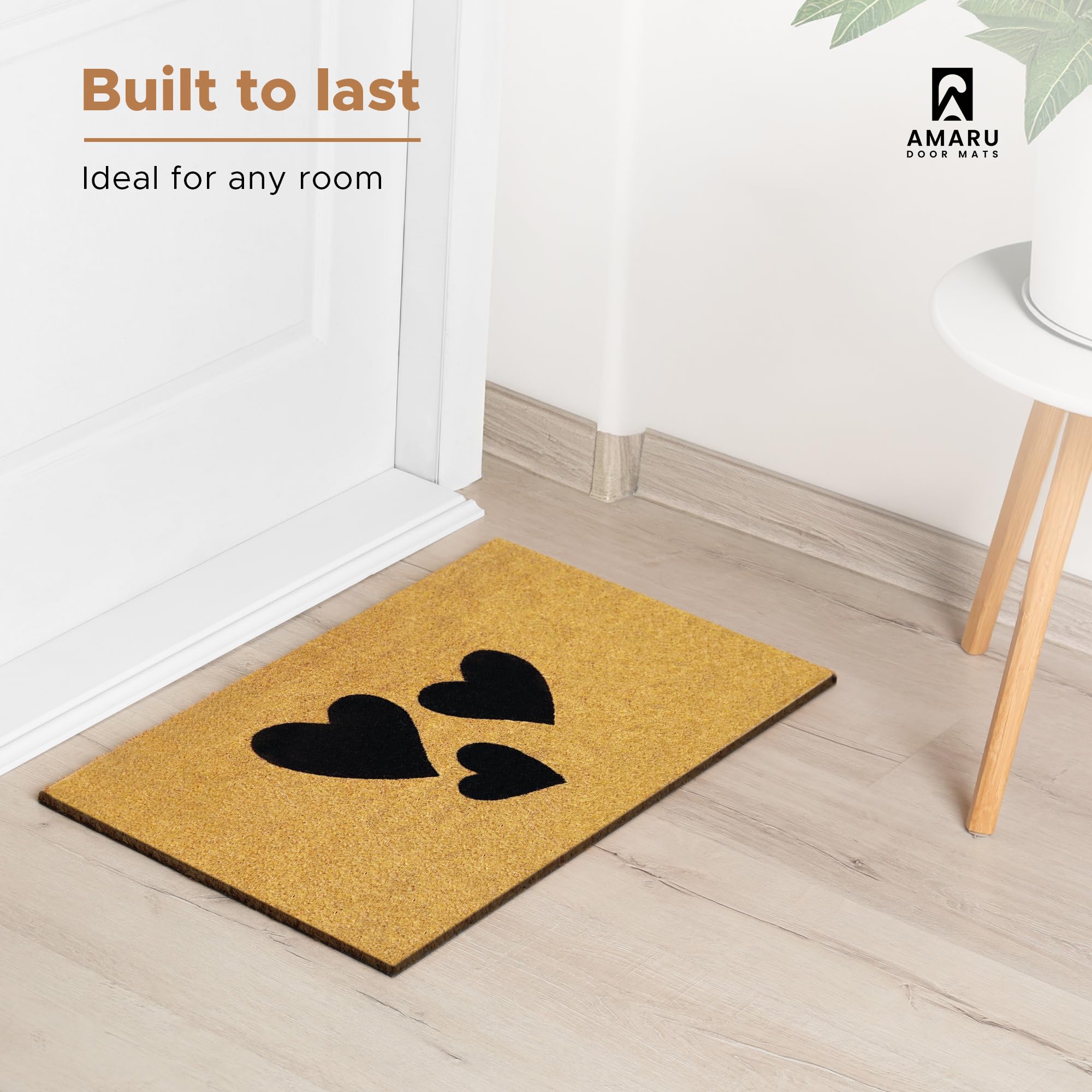Side view of AMARU DOOR MATS Coir Welcome Mat