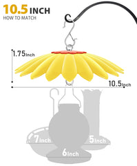 side view of andergi 10.5-inch hummingbird feeder cover
