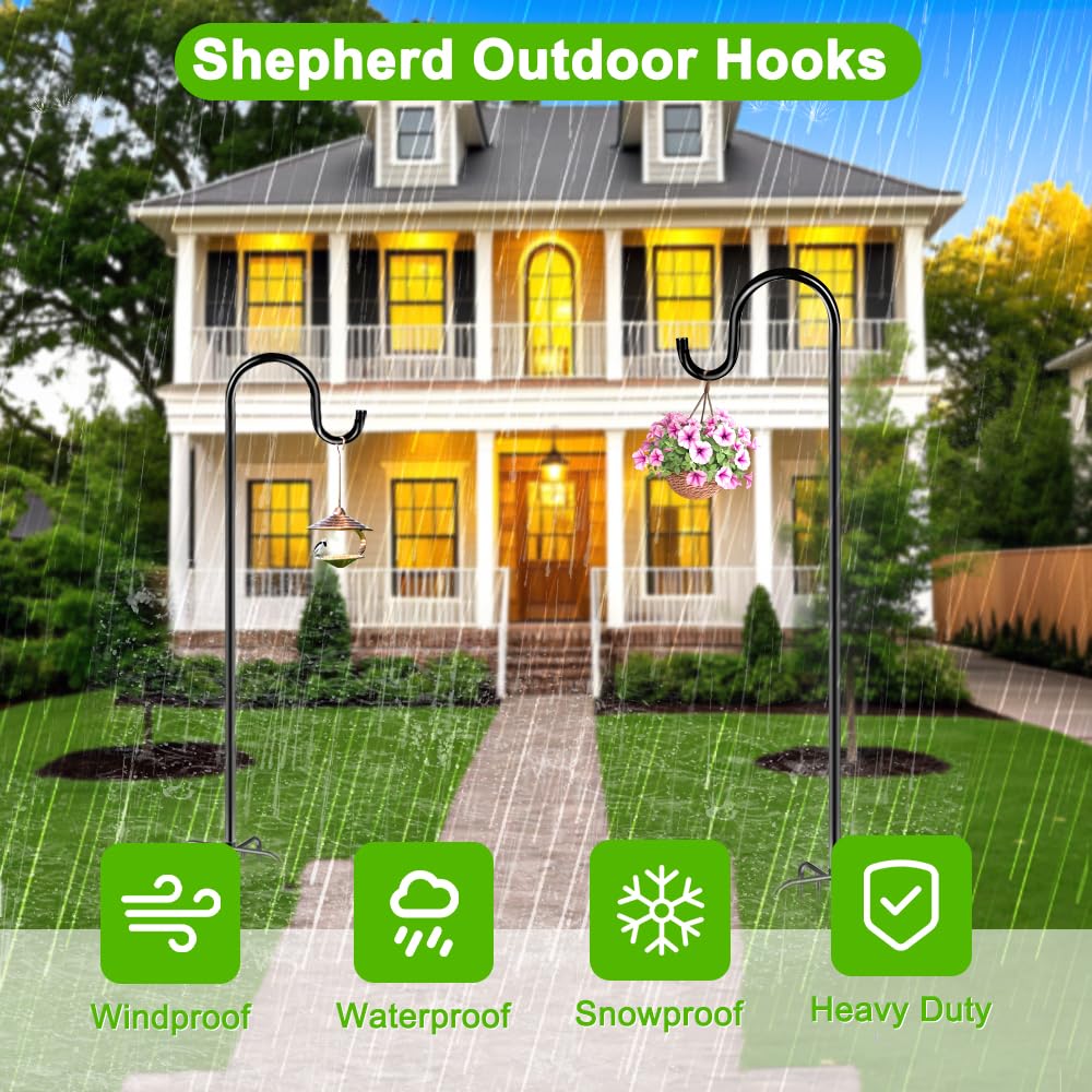 Side view of ANIDEER Heavy Duty Bird Feeder Pole