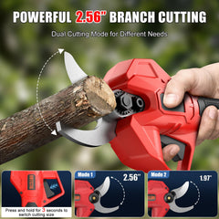 Side view of Anttctig Electric Pruning Shears showing the blade