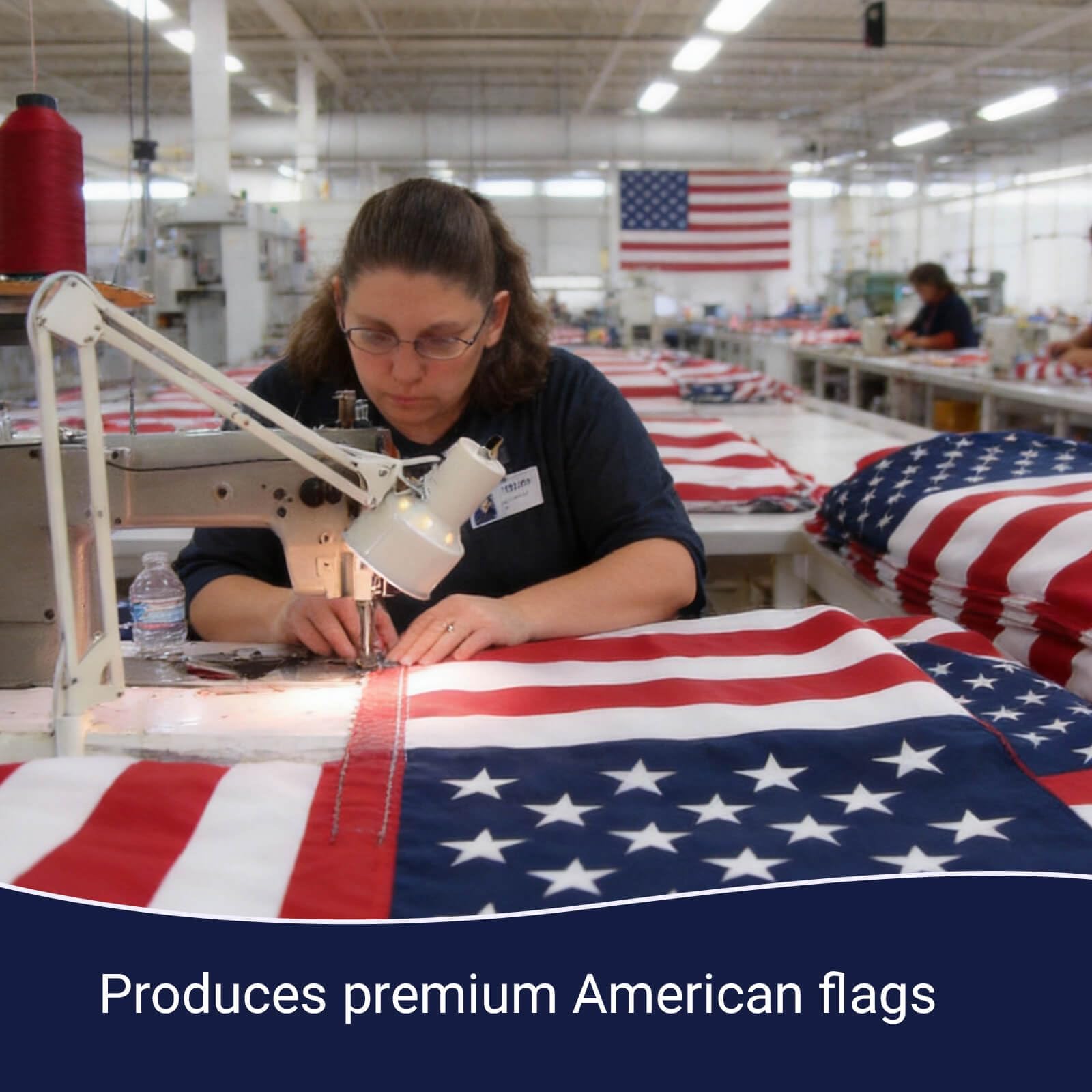Side view of AOTAI American Flag fluttering in the wind