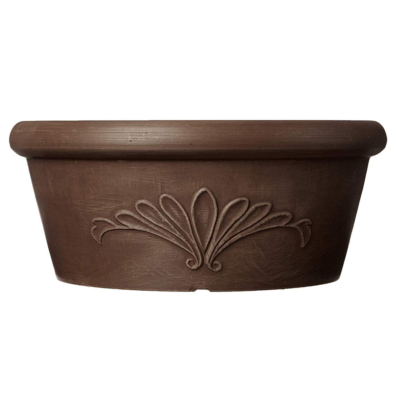 Side view of Arcadia Bulb Pan showing recycled material texture