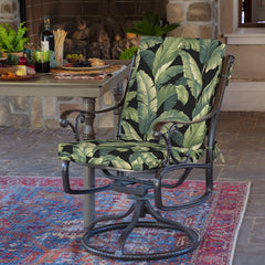 Side view of Arden Outdoor Chair Cushion showing thickness