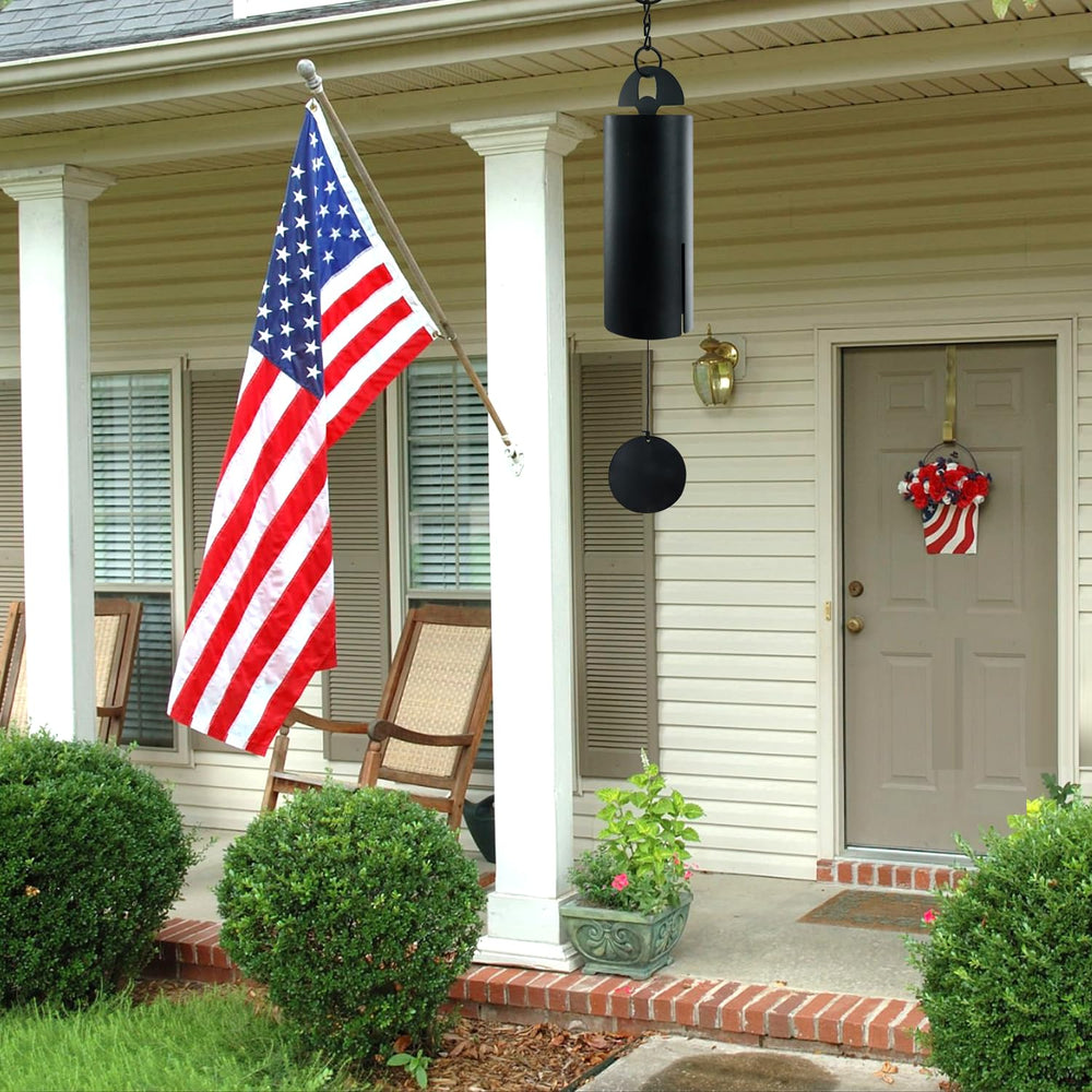 Side view of ASTARIN wind chimes highlighting the tube thickness