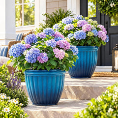 Side view of AUTO DAYA 15" Planter showcasing 3D texture