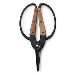 Side view of Barebones Garden Scissors showing dual grip design