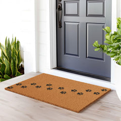 Side view of Barnyard Designs doormat showcasing non-slip backing